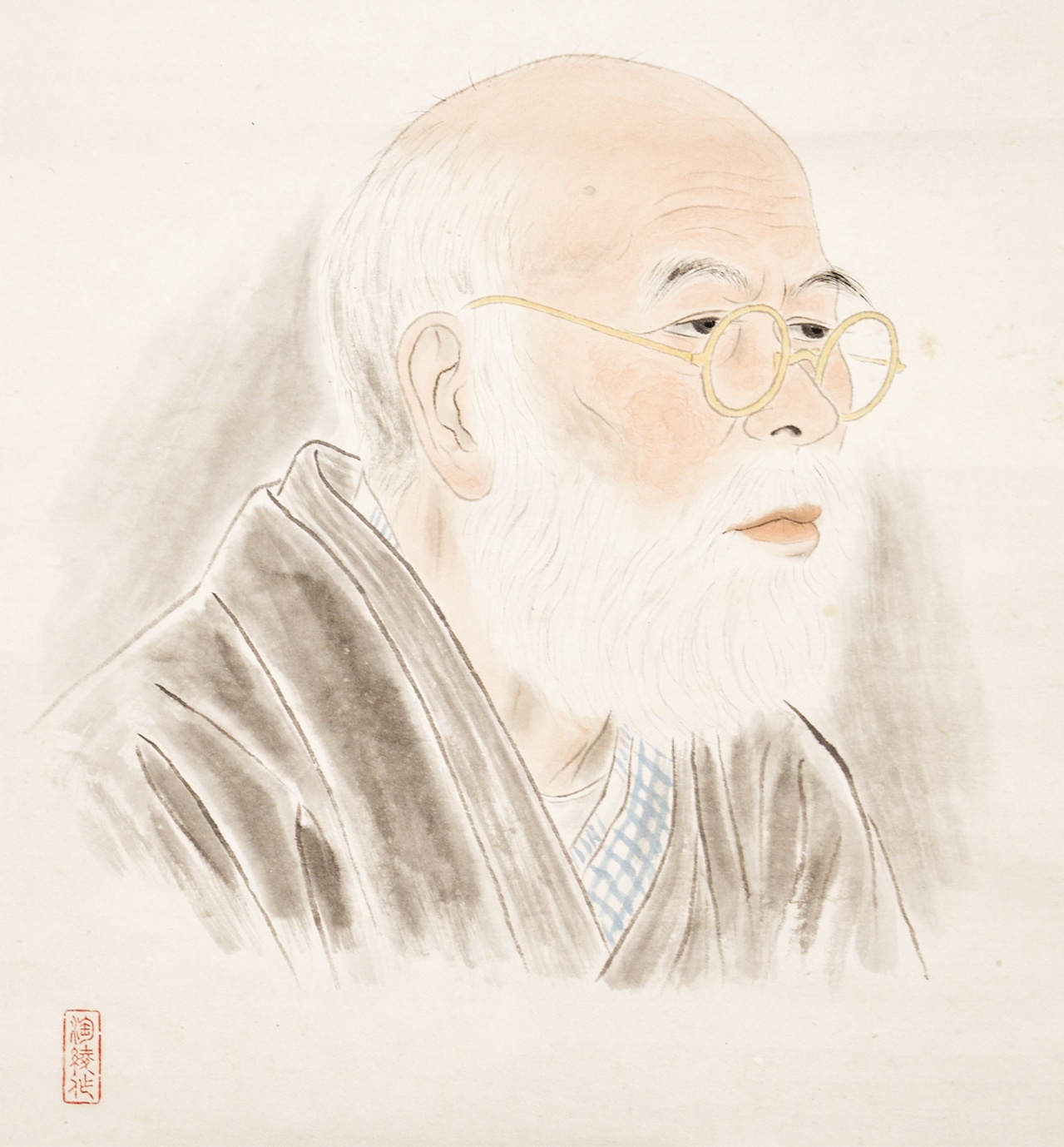 画像: 斎藤茂吉歌入肖像画