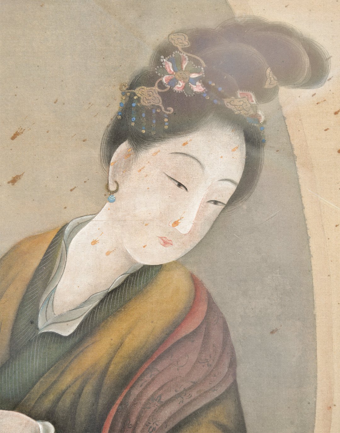 画像: 秋田蘭画額「円窓美人図」