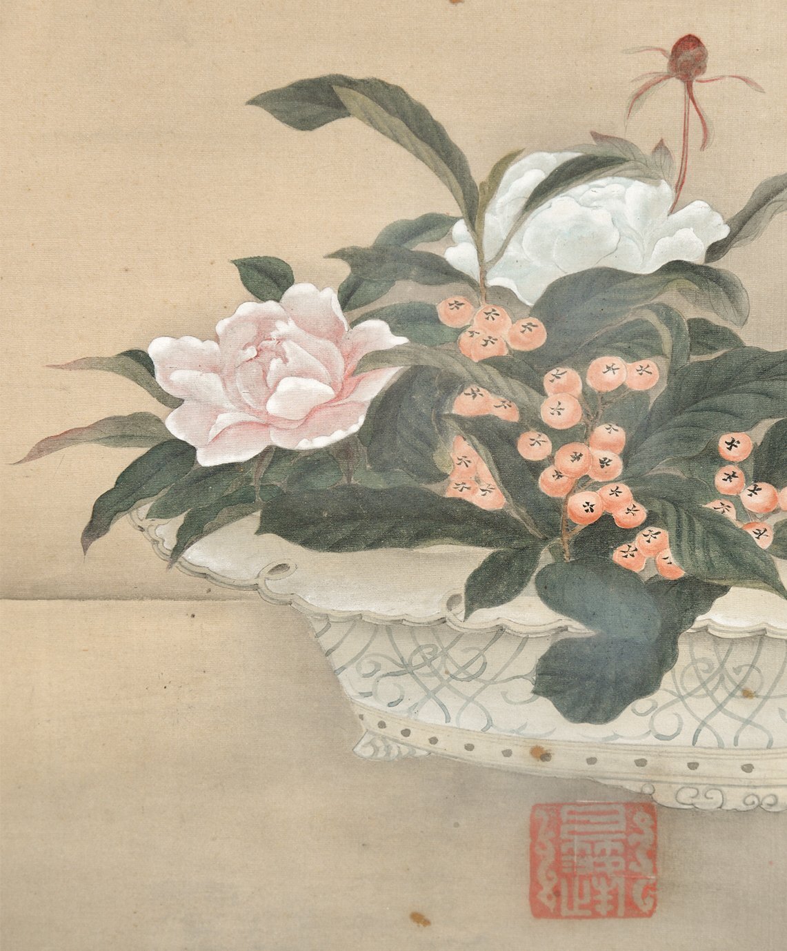 画像: 秋田蘭画額「円窓美人図」