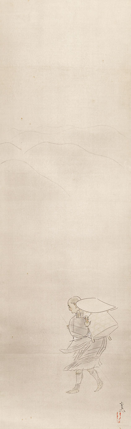 画像1: 前田青邨画幅「西行」