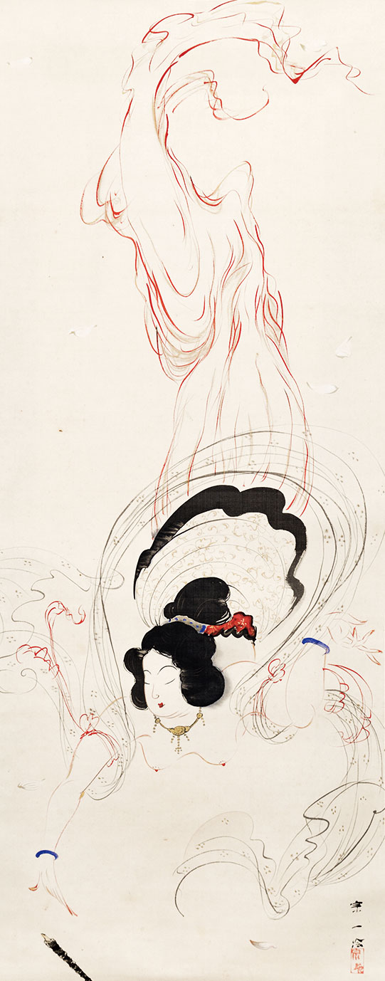 画像1: 増原宗一画幅「天女図」