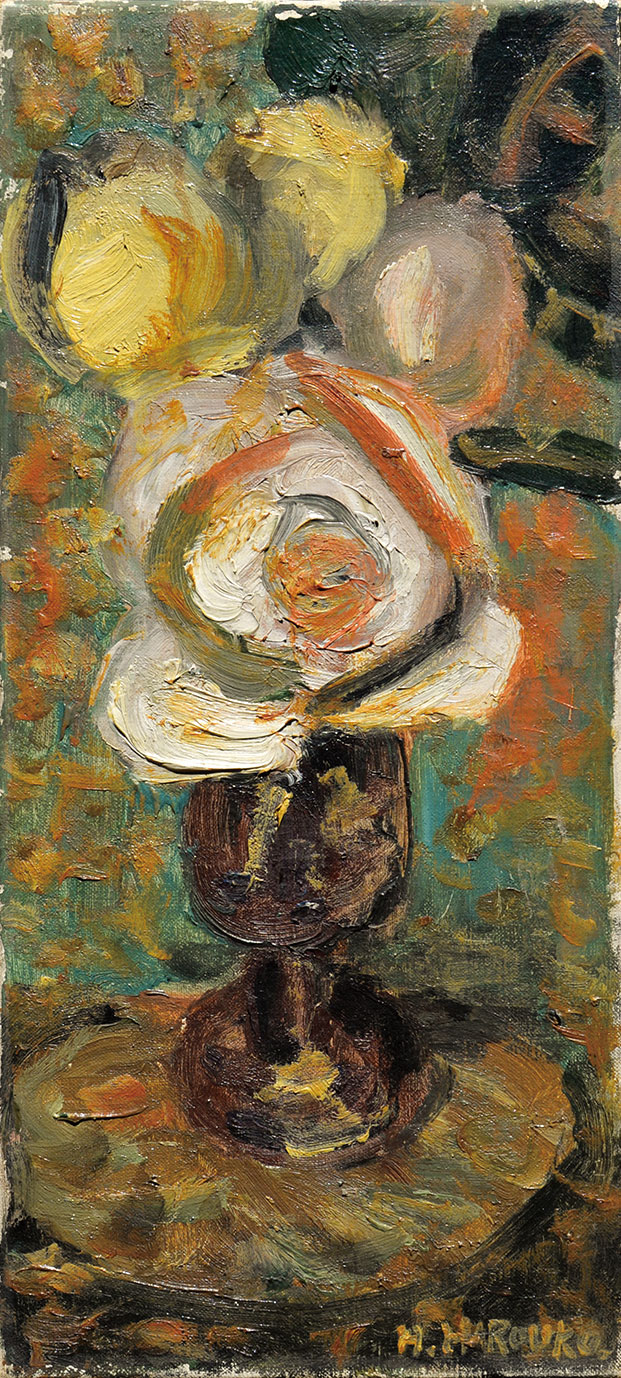 画像1: 長谷川春子画額「薔薇」